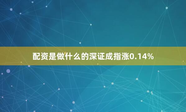 配资是做什么的深证成指涨0.14%