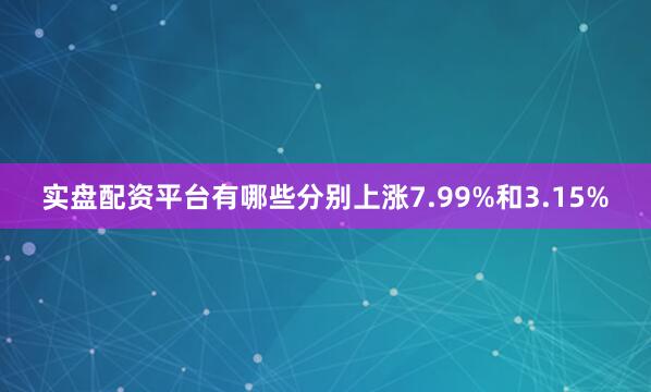 实盘配资平台有哪些分别上涨7.99%和3.15%
